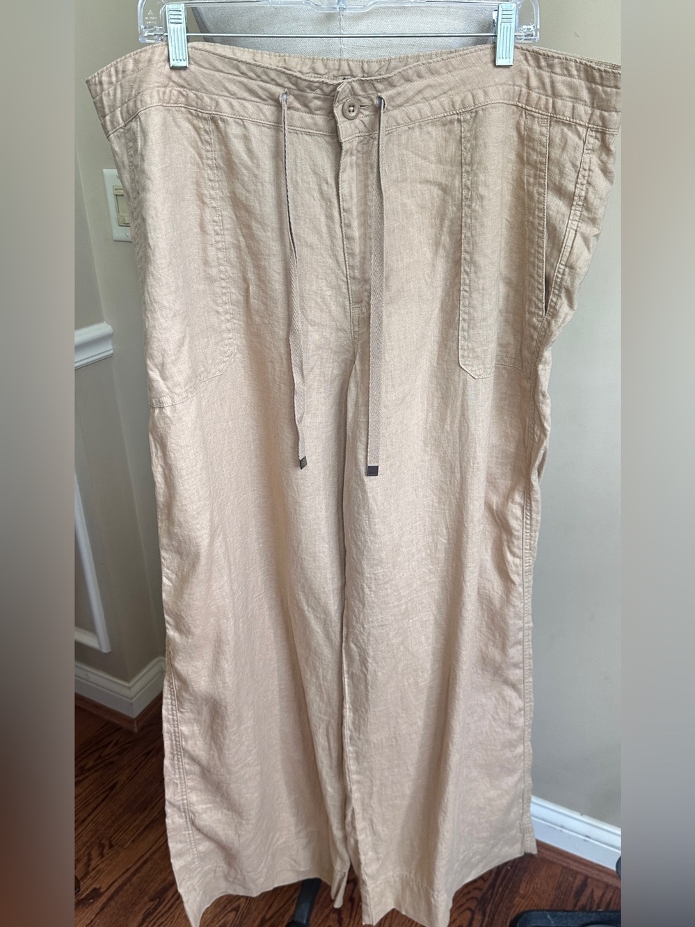 Lauren Ralph Lauren 100% Linen Wide Leg Pants, Size 18